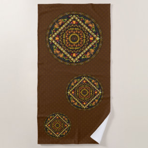 Thanksgiving Icons Beach Towel