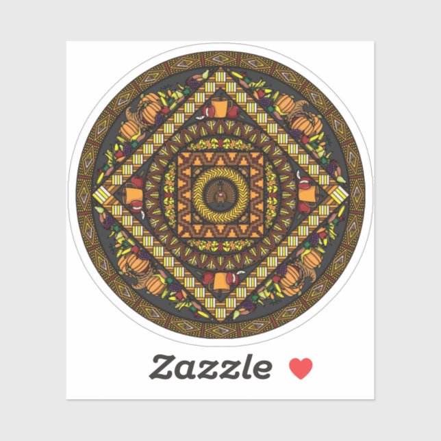 Thanksgiving Icons Contour Sticker (Sheet)