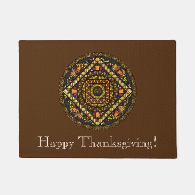 Thanksgiving Icons Doormat (Front)