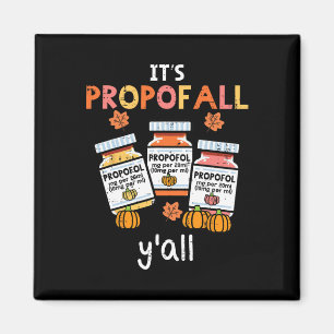 Thanksgiving Icu Nurse Propofol Fall Scrub Top Wom Magnet