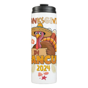 Thanksgiving in Cancun Tropical Holiday Thermal Tumbler