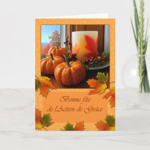 Thanksgiving in French l'Action de Grace Card