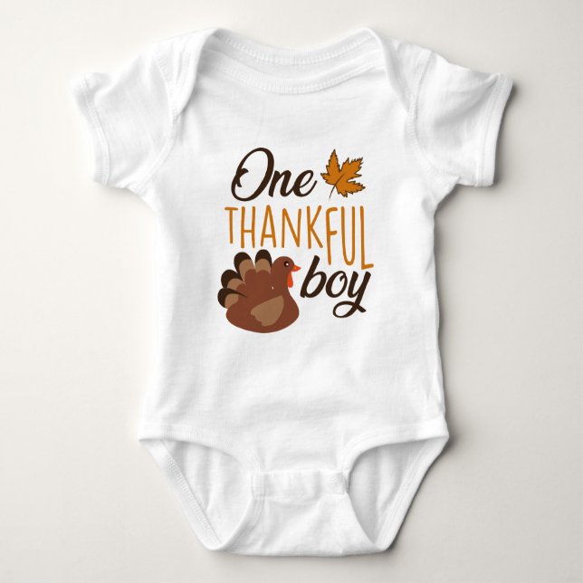 Thanksgiving Inspired Typography  Baby Bodysuit (Front)