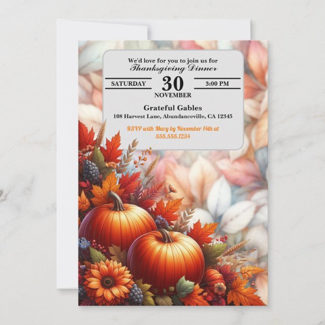 Thanksgiving Invitation (Front)