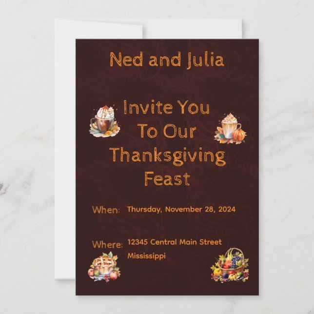 Thanksgiving Invitation (Front)