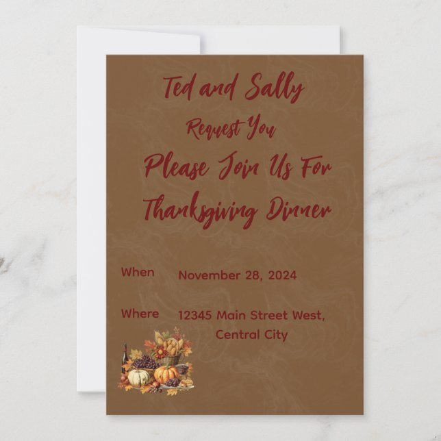 Thanksgiving Invitation (Front)