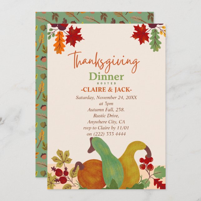 Thanksgiving Invitation (Front/Back)