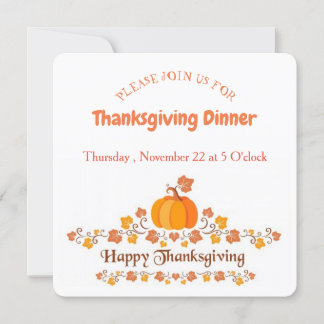 thanksgiving invitation card