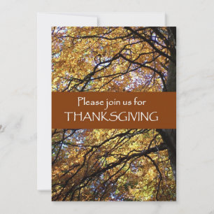 Thanksgiving Invitation Card - Fall Colours