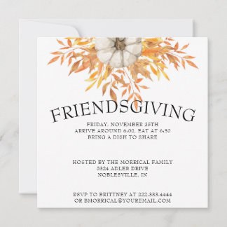 Thanksgiving invitation - editable