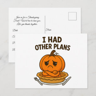 Thanksgiving invitation postcard
