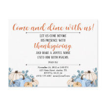 Thanksgiving Invitation Scripture Pumpkin Patch
