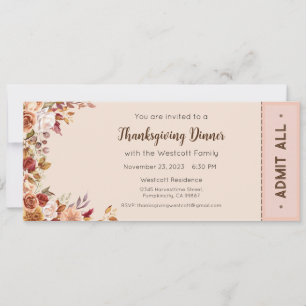 Thanksgiving Invite, Thanksgiving Dinner Invite