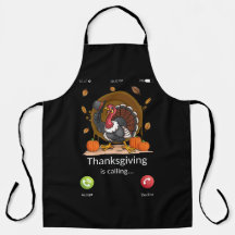 Thanksgiving Is Calling Funny Cartoon Turkey