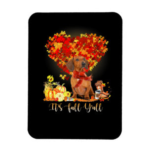 Thanksgiving It's Fall Y'all Dachshund Magnet