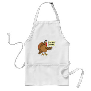 Thanksgiving Joke Pictures Let's Talk Turkey Standard Apron