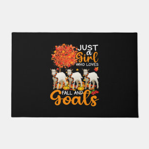 Thanksgiving Just A Girl Who Loves Fall And Goats Doormat