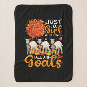 Thanksgiving Just A Girl Who Loves Fall And Goats Sherpa Blanket