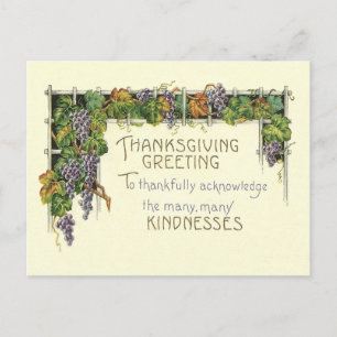 Thanksgiving Kindness Holiday Postcard