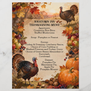 Thanksgiving Landscape Custom Letterhead