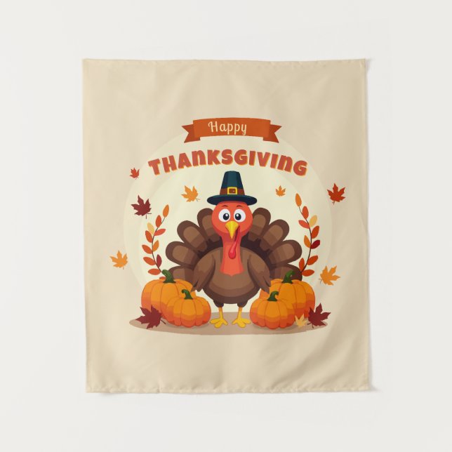 Thanksgiving large chicken tapestry (Front)
