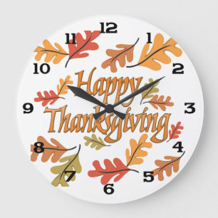 Thanksgiving Large Clock