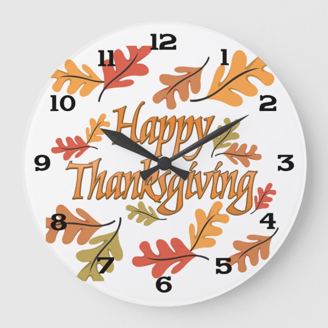 Thanksgiving Large Clock (Front)