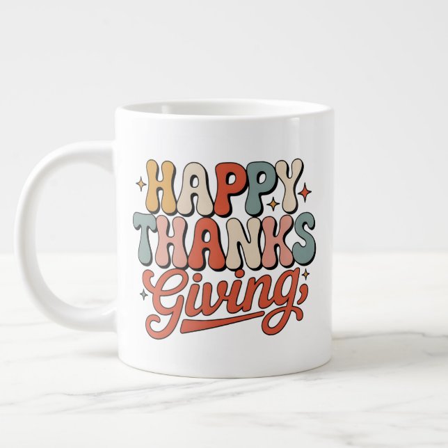 THANKSGIVING LARGE COFFEE MUG (Left)