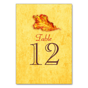Thanksgiving leaf art table numbers