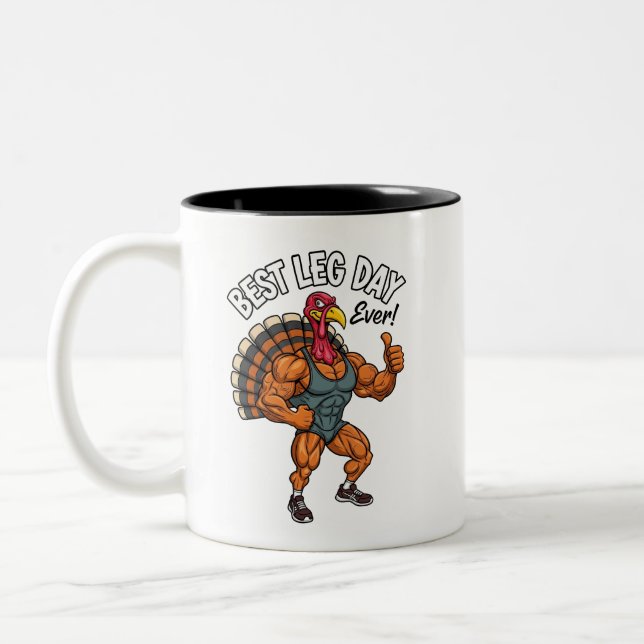 Thanksgiving Leg Day Coffee Mug (Left)