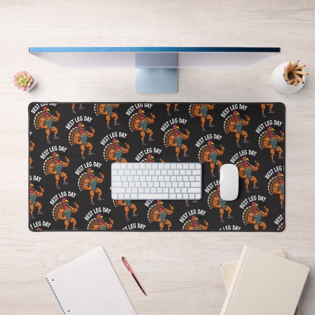 Thanksgiving Leg Day  Desk Mat (Office 1)