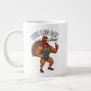 Thanksgiving Leg Day Jumbo Specialty Mug