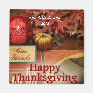 Thanksgiving Magnet 2012 (Custom Family Name)