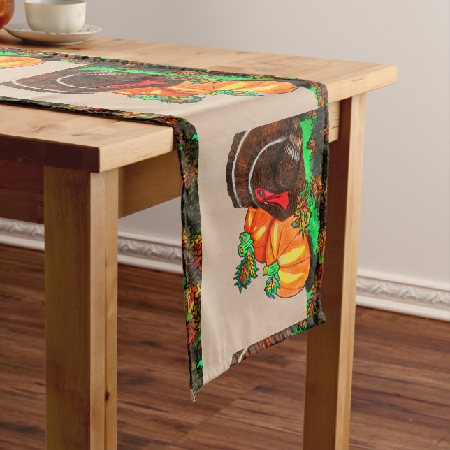 THANKSGIVING MAJESTIC TURKEY  LONG TABLE RUNNER (In Situ)