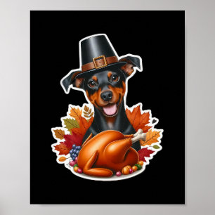 Thanksgiving Manchester Terrier Dog Owner Mom Dad Poster
