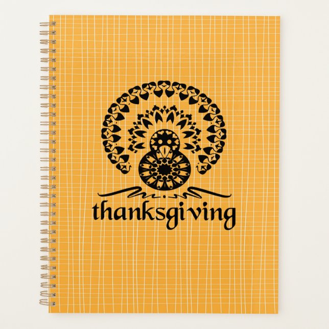 Thanksgiving Mandala Turkey Boho Folk Art Planner (Front)