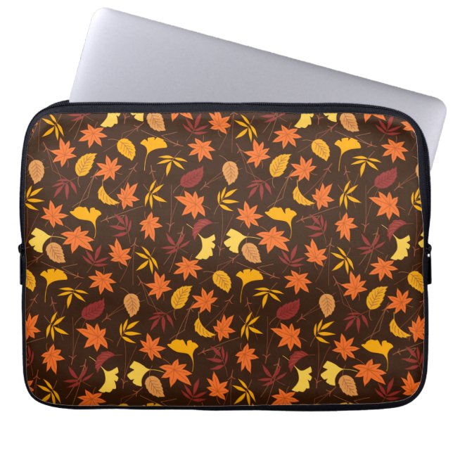 Thanksgiving Maple Fall Pattern Laptop Sleeve (Front)