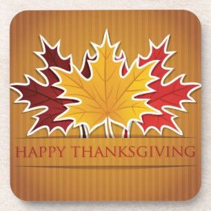 Thanksgiving maple leaf coaster