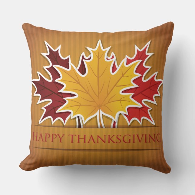 Thanksgiving maple leaf cushion (Front)