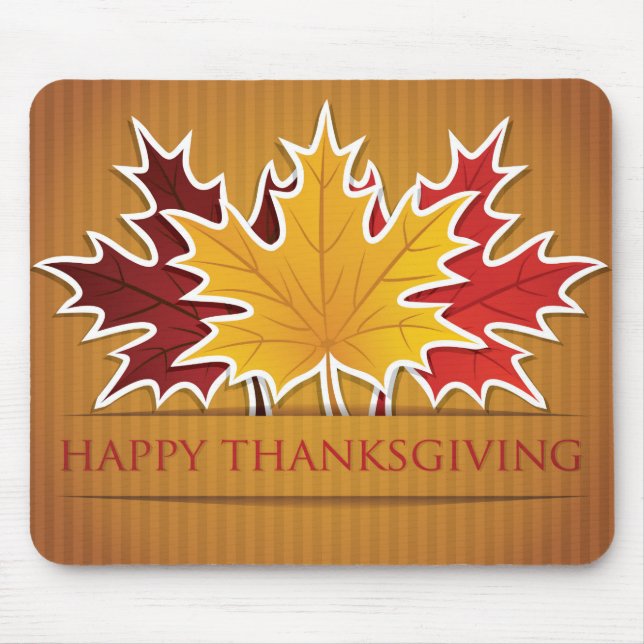 Thanksgiving maple leaf mouse pad (Front)