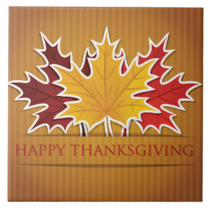 Thanksgiving maple leaf tile
