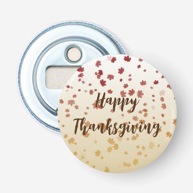 Thanksgiving Maple Leaves Bottle Opener (Front)