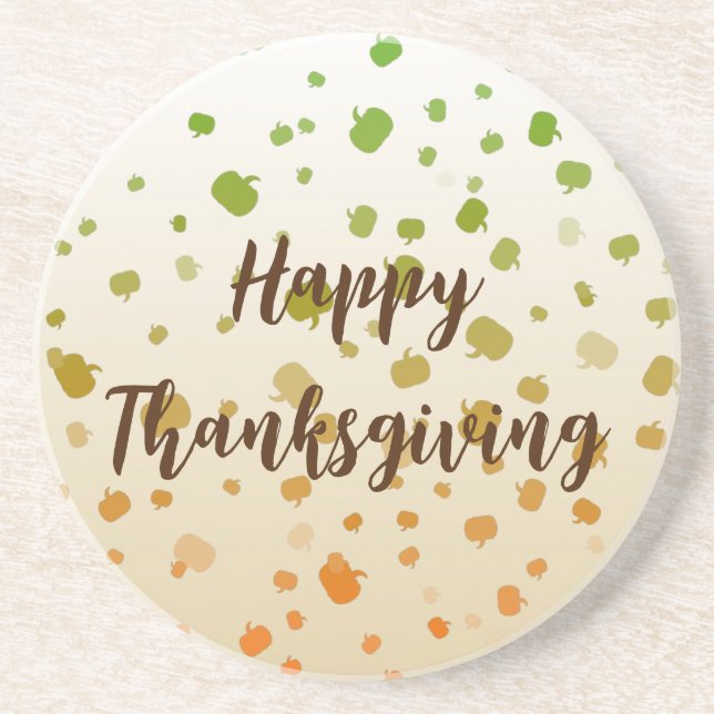 Thanksgiving - Maple Leaves Coaster (Front)