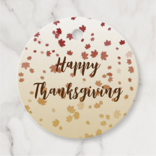 Thanksgiving Maple Leaves Favour Tags