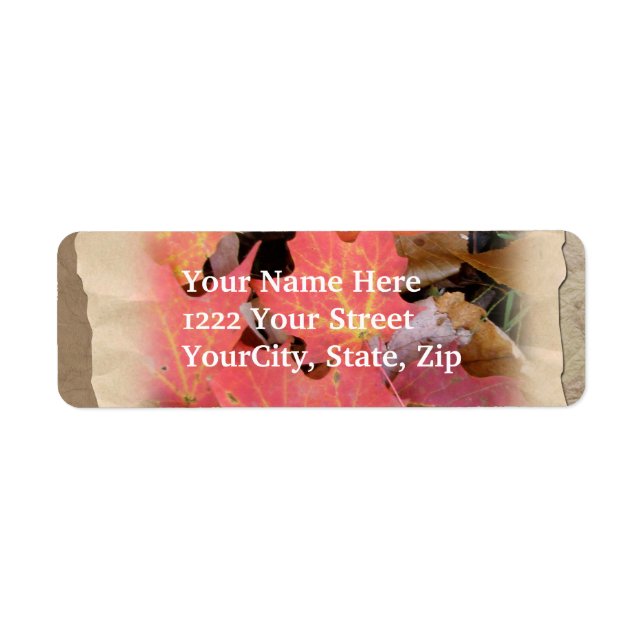 Thanksgiving Maple Leaves Items Address Label Return Address Label (Front)