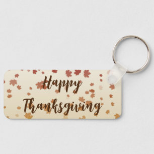 Thanksgiving Maple Leaves Key Ring