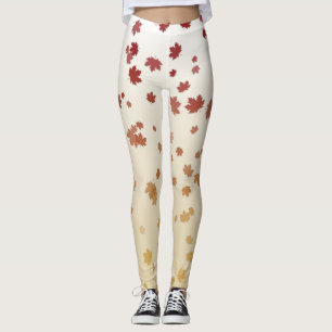 Thanksgiving Maple Leaves Leggings