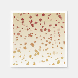Thanksgiving Maple Leaves Napkin