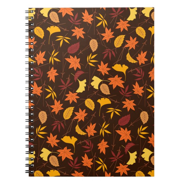 Thanksgiving Maple Leaves Pattern-25947 Notebook (Front)