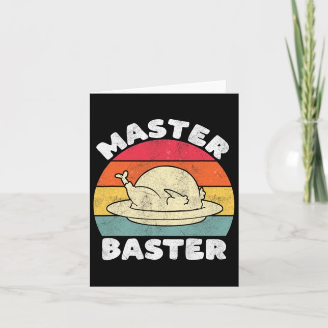 Thanksgiving Master Byster Funny Turkey Day Fall M Card (Front)